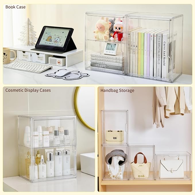 LXLXXL 2 Tier Stackable Shelf Acrylic Display Case - Image 5