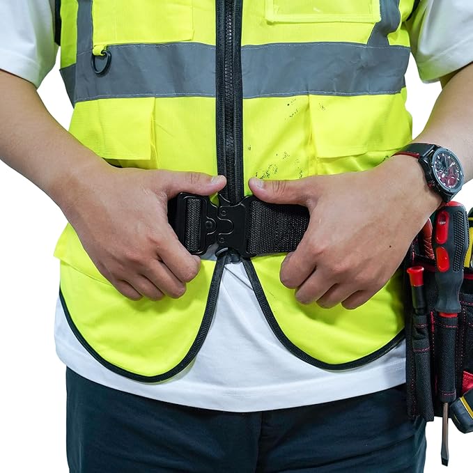 MELOTOUGH 2" Nylon Web Work Tool Belt for Men with Heavy Duty Quick Release Rugged Metal Buckle outdoor men's belt Tool Belts (Black)
