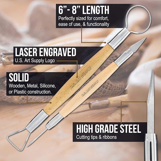 U.S. Art Supply Pottery & Clay Tools Set - Image 5
