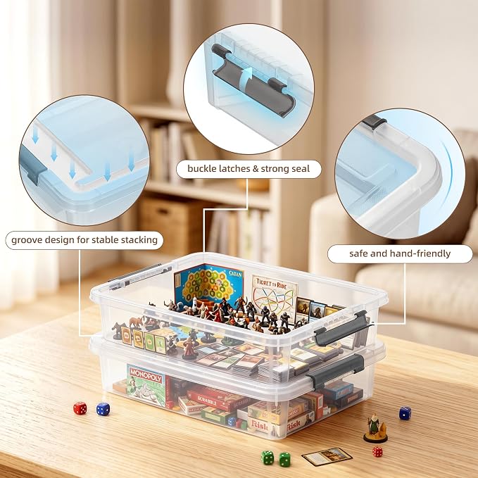 Citylife 6 Qt Plastic Storage Bins - Image 5