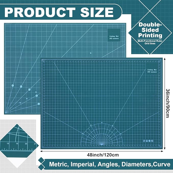 Pangda 36 x 48 in Large Self Healing Cutting Mat Extra Thick Double Sided - Image 2