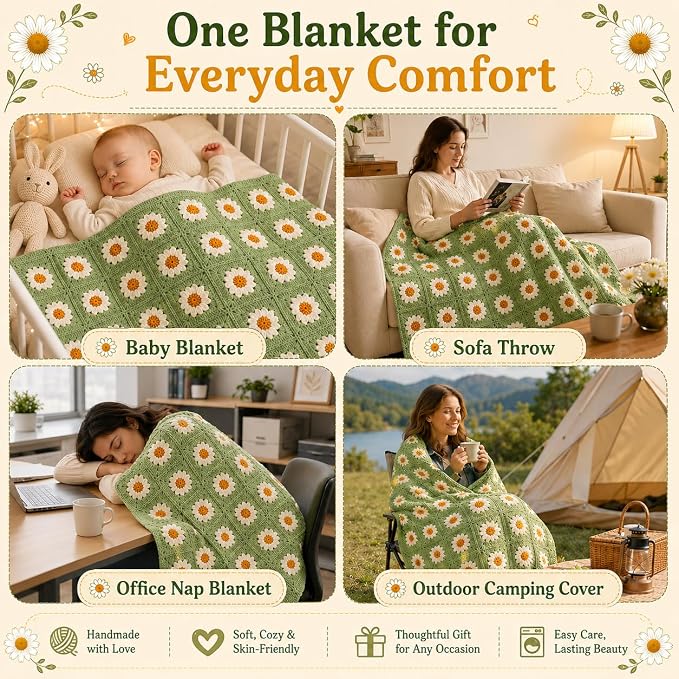 Coopay Crochet Kit for Beginners Adults, Large Crochet Blanket Kit - Image 6
