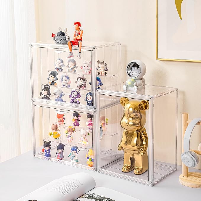 Attelite Acrylic Display Case for Collectibles 3-Tier Adjustable 2Pack | - Image 6