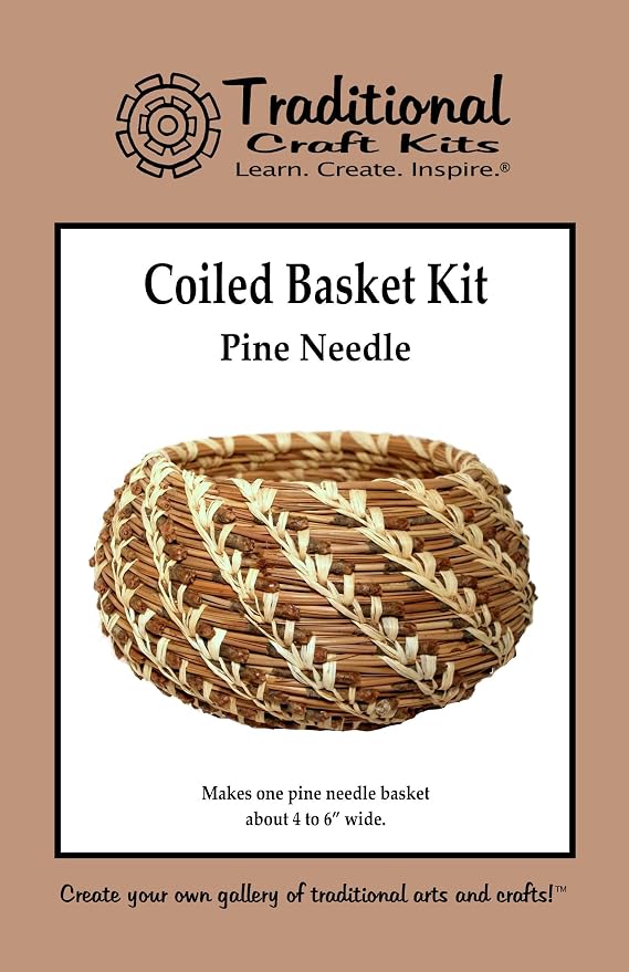 Coiled Pine Needle Basket Weaving Kit | Professional DIY Basket Making Supplies by TraditionalCraftKits