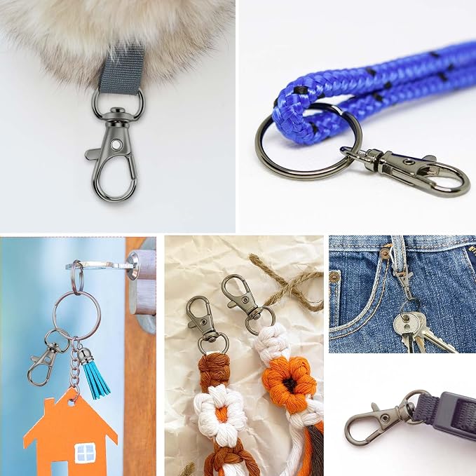 60PCS Keychain Making Kit, Including 30PCS Keychains Clips Hooks and 30PCS Key - Image 7