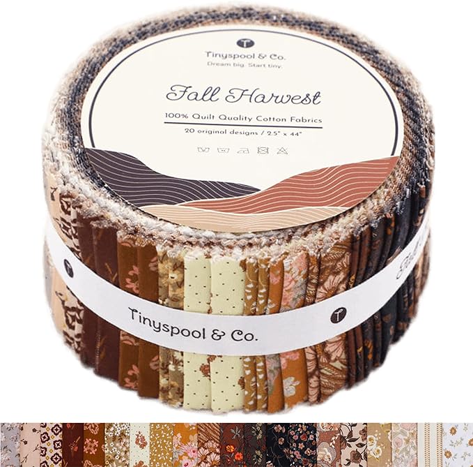 Tinyspool & Co.'s Twirlie Roll 40 Precut Quilting Fabric Strips by TinyspoolCo