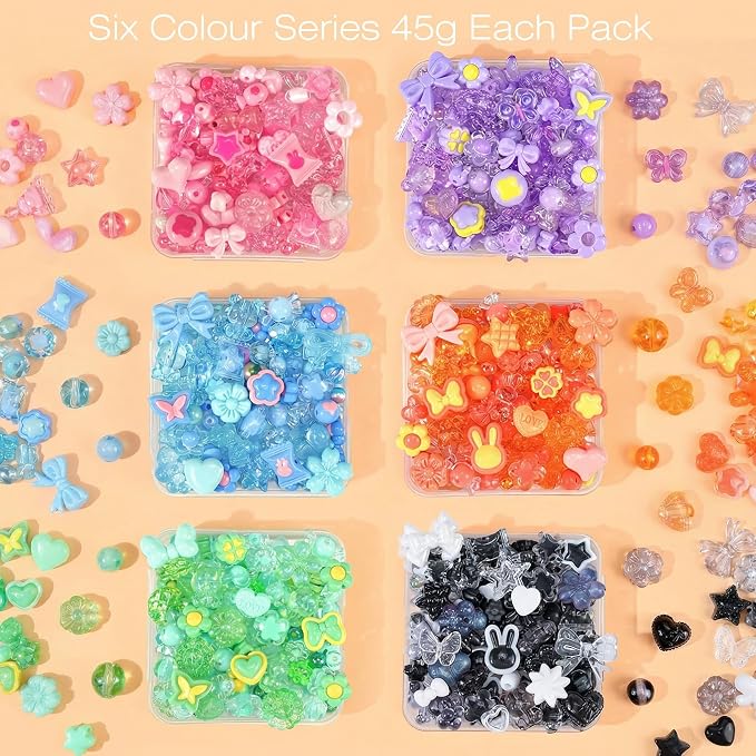 Sistenia 480PCS Acrylic Beads for Bracelet Making Kit - Image 4