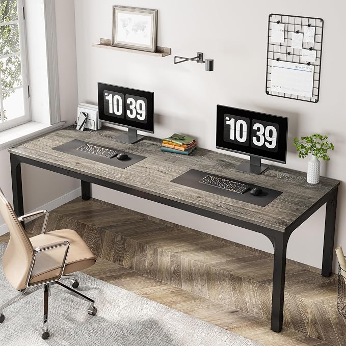 Tribesigns 78.7 Inches Extra Long Computer Desk 2 Person Desk, Double Long Desk - Image 4