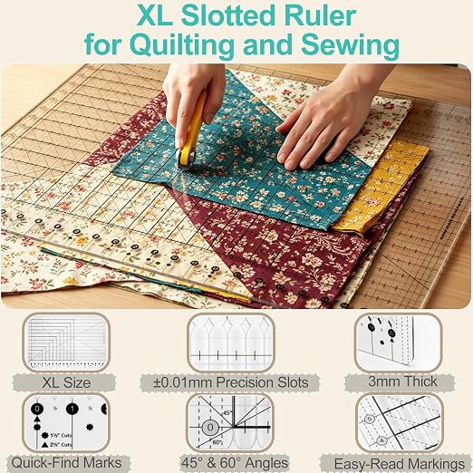 Slotted Quilting Ruler 17.75" x 22" - Image 6