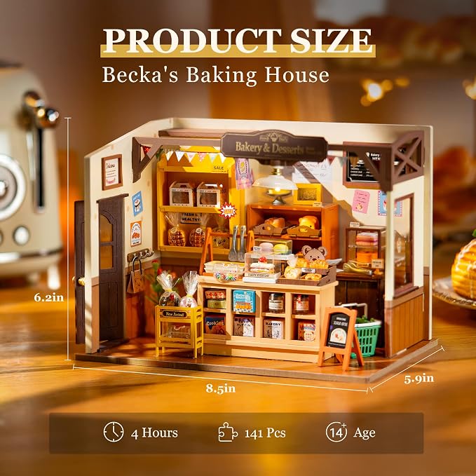 ROBOTIME Miniature House Kit DIY Mini Dollhouse - Image 4