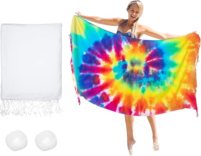 Dielianyi Turkish Beach Towels for Tie-dye Oversized White Beach Towel for tie by Unknown