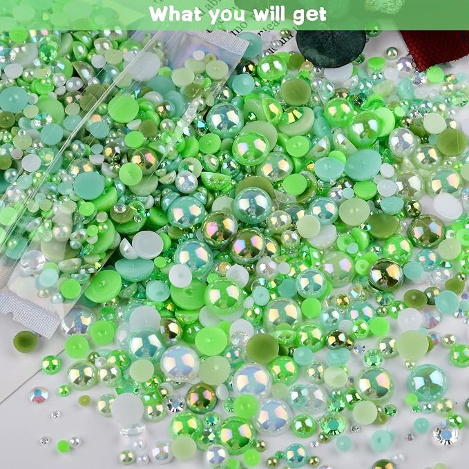 3900+ Pcs Rhinestones and Pearls Kit, 2-10mm Flatback Gems - Image 7