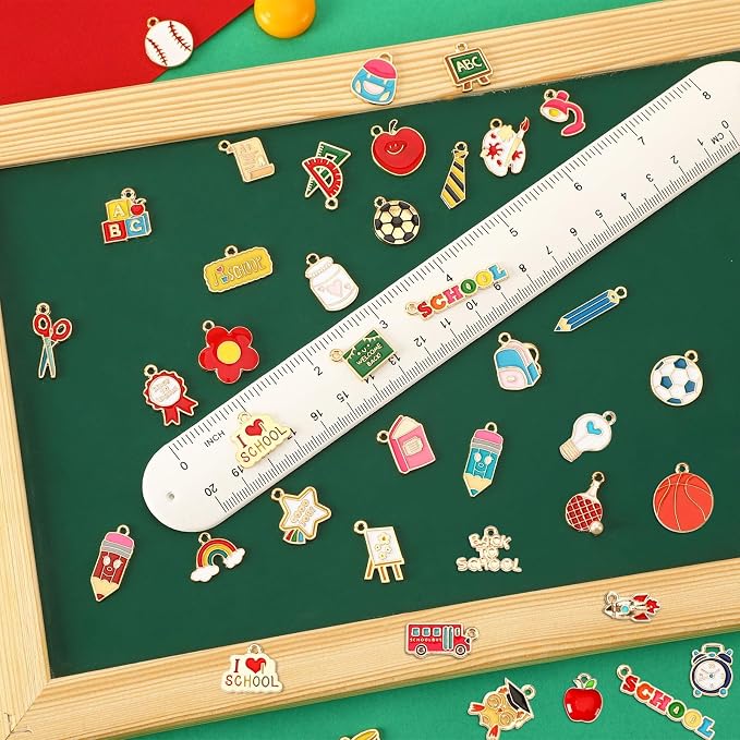 SANNIX 110Pcs 55 Pairs Teacher Enamel Charms - Image 2