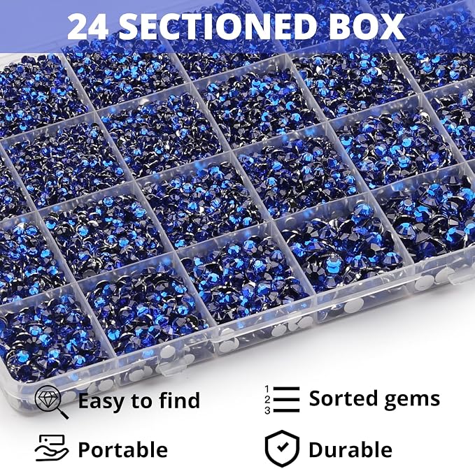 32000Pcs Royal Blue Rhinestones - Image 3