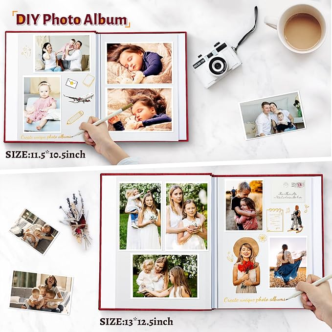 Artfeel Photo Album Self Adhesive Scrapbook, 120 Pages Large Photo Book - Image 3