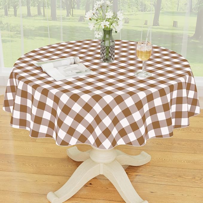 Smiry Plastic Table Cloth, Waterproof Vinyl Tablecloth by Smiry
