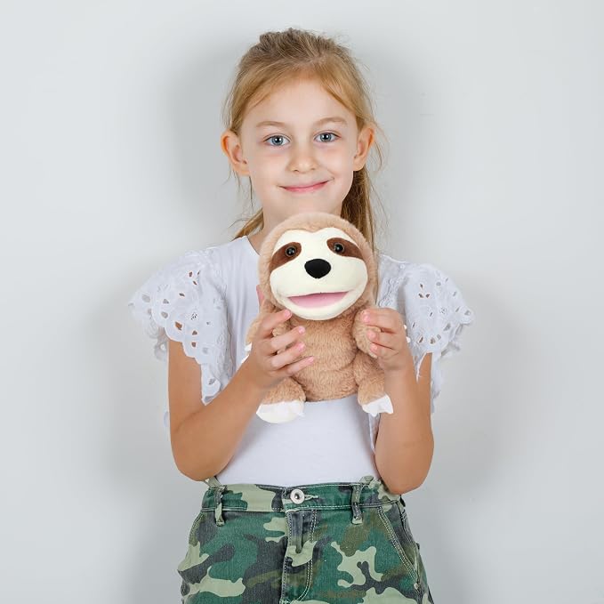 Easfan Sloth Hand Puppet with Movable Mouth Interactive Storytelling Cute Soft - Image 8