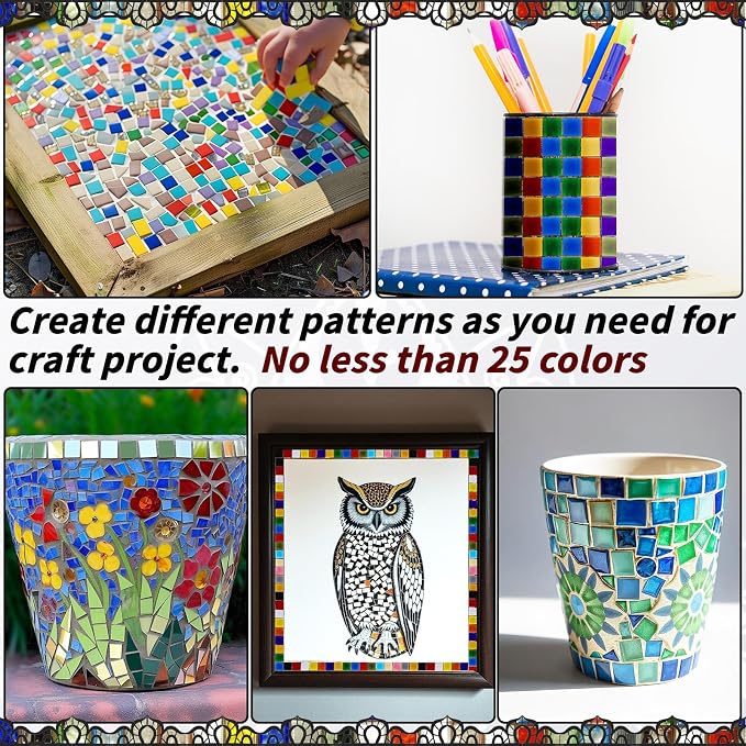 1600 Pcs Mosaic Tiles, Glass Mosaic Tiles - Image 6