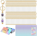 42/84/126 Pcs Beadable Keychain Bars Bulk Blank DIY Beaded Keychain Making by Unknown