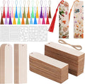 126PCS Bookmark Making Kit, 60 Wood Bookmarks by WSICSE