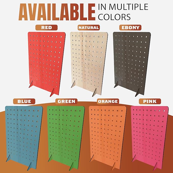 Torched Pegboard Display Stand for Jewelry, Craft Shows, Selling, Vendor Events, Tools, Peg Board Accessories Rack Organizer, Small 5.88" L x 4.3" W x 9.88" H, Blue