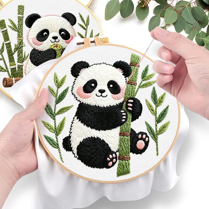ERKOON Embroidery Kit for Beginners, 2 Set Flower Cross Stitch Set Include - Image 5