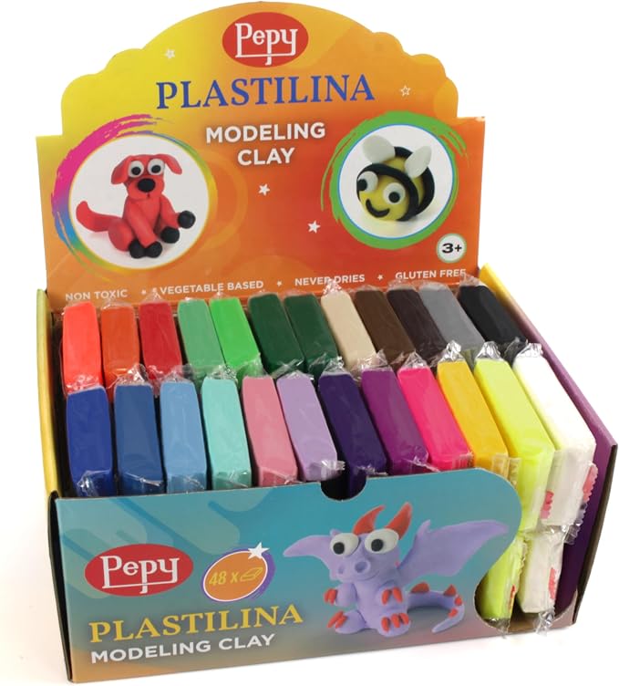 Pepy Plastilina Reusable and Non-Drying Modeling Clay Gift and Classroom Set; by Pepy