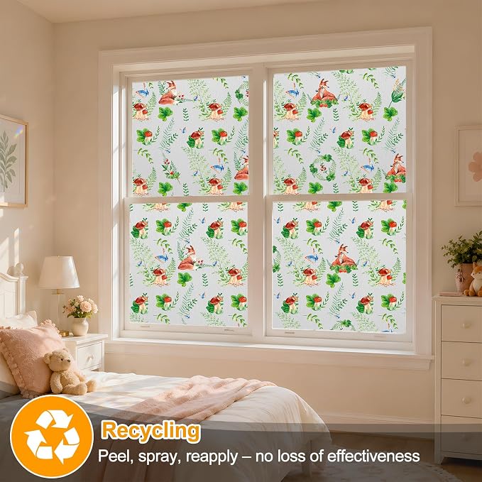 Countewol Privacy Window Films Stain Glass Cling No Glue Anti-UV Window Sticker - Image 7