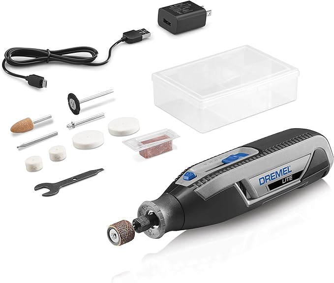 Dremel Lite 7760 N/10 4V Li-Ion Cordless Rotary Tool Bundle with Dremel 4486 Keyless Chuck