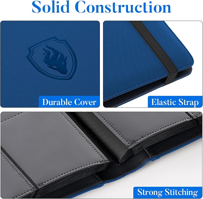 Premium 9 Pocket Card Binder for 360 Cards, Fabmaker PU Cover Trading Card - Image 2