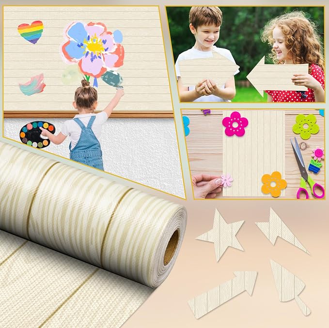 Inkspire White Wood Bulletin Board Paper Roll, 14.8FTx47IN Large Reusable - Image 5