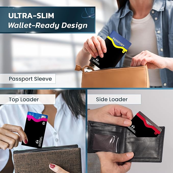 Alpine Rivers RFID Blocking Sleeves, Credit Card Protector, Passport Sleeve | - Image 5