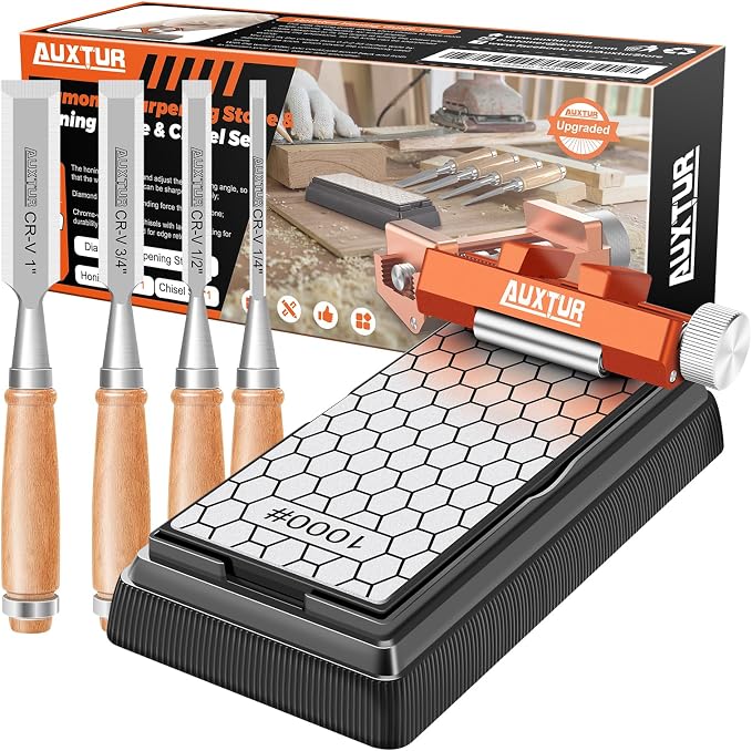 Sharpening Stone with Honing Guide Tool, chisel set by NEWHOUSEHOLDTOOLECOLOGY