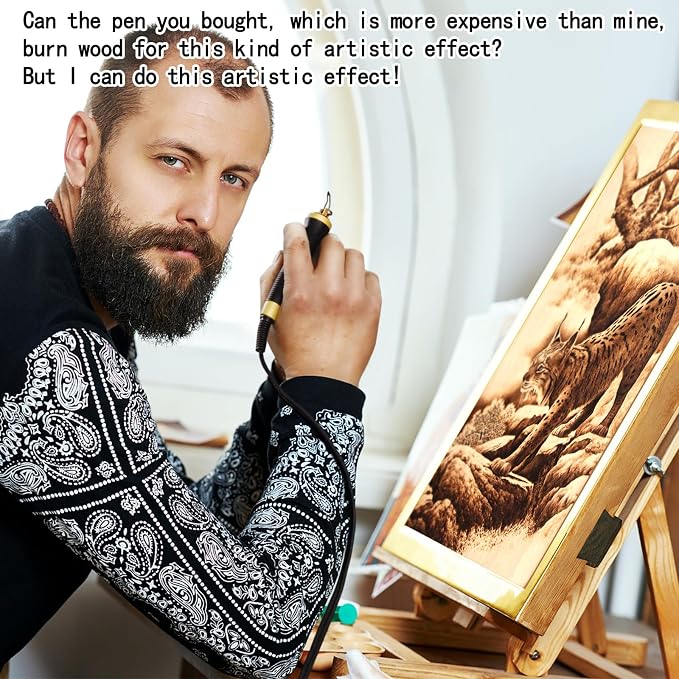 FIRElood Wood Burning Tool, Wood Burner kit Pen 25~750℃, Wood Burning kit - Image 7