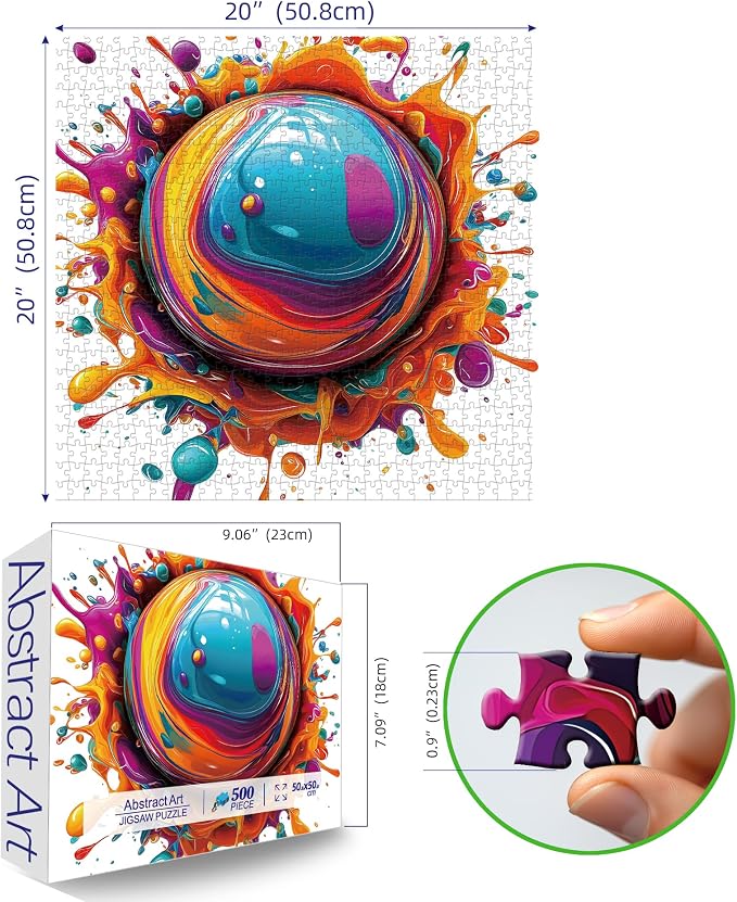 MINIWAN Abstract Art Paint Splash Puzzles - Image 2