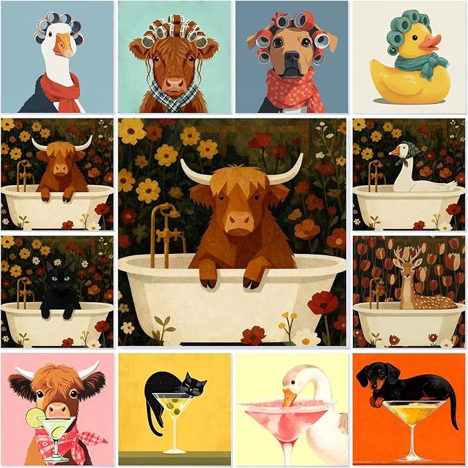 Nezyo 12 Sets Animals Paint by Numbers Kit by Nezyo