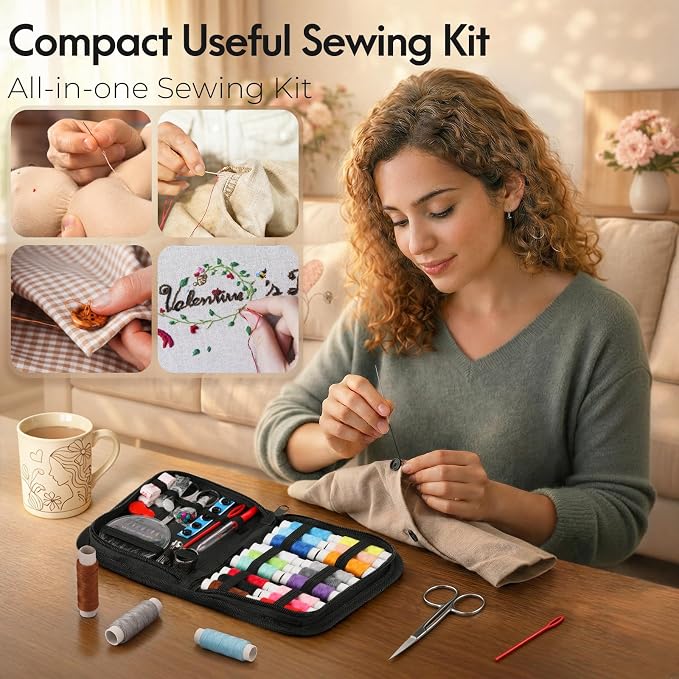 Coquimbo Sewing Kit for Adults College Dorm Essentials, Portable Sewing - Image 3
