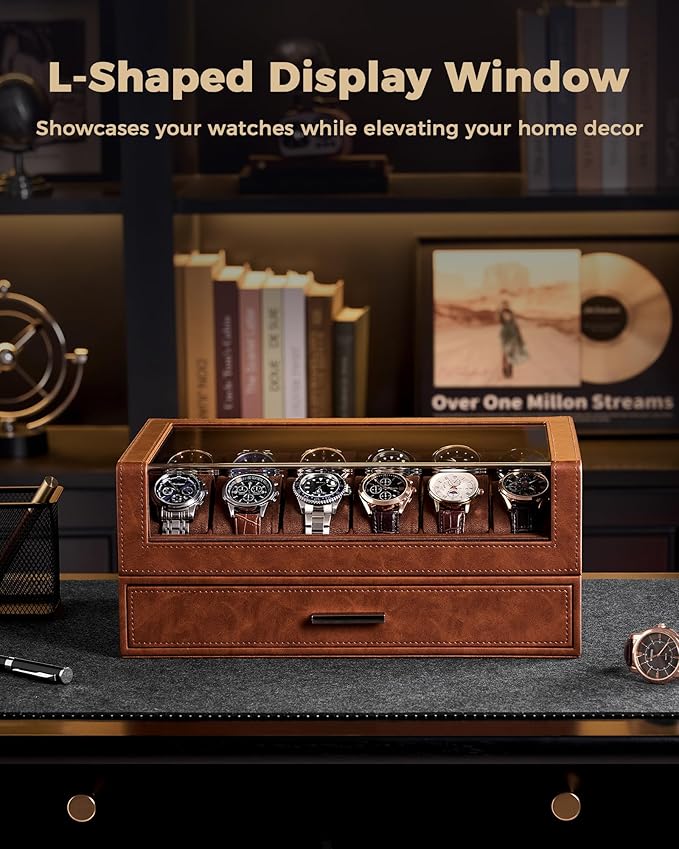 ProCase Watch Box for Men, 12 Slots Watch Display Holder - Image 4
