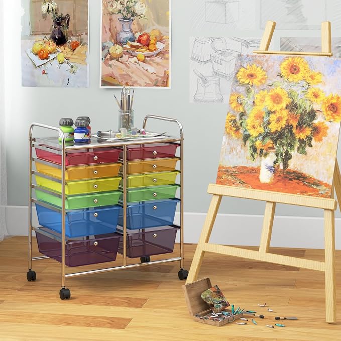 BECOMFORT 12-Drawer Rolling Cart - Image 9