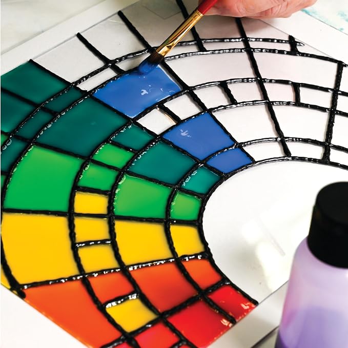DecoArt Stained Glass Acrylic Paint Set – Cool Colors, Windows & Creative DIY - Image 5
