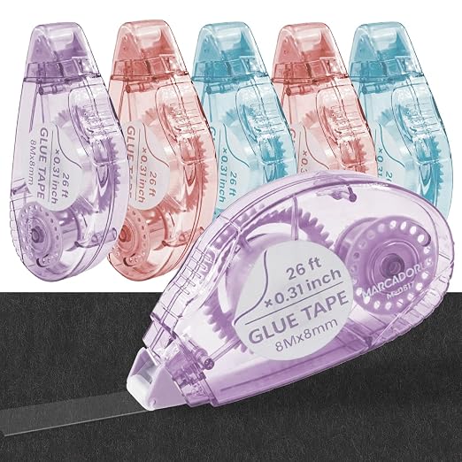 MARCADORUS Glue Tape Roller, 6 Pack Double Sided Tape Roller by MARCADORUSScrapbookCraftSupplies