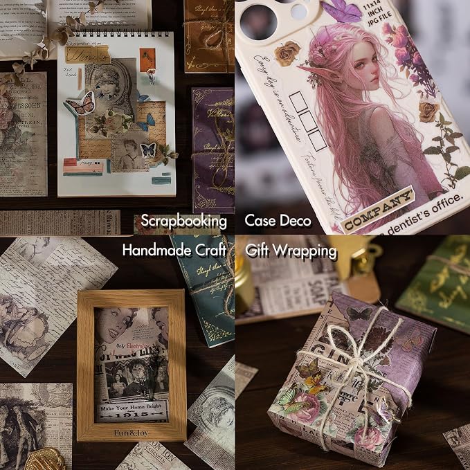 Vintage Scrapbook Stickers and Ephemera Pack – Pre Cut Design Scrapbooking - Image 2