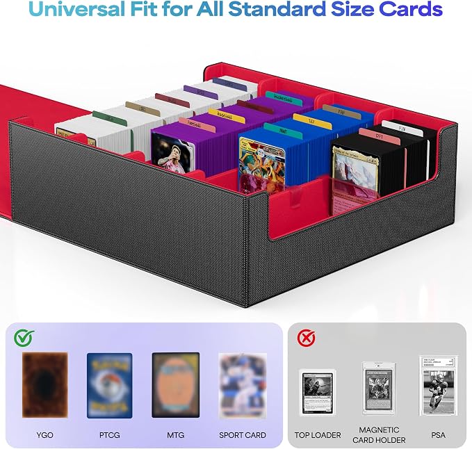 UAONO Trading Card Storage Box, Holds 2400 Sleeved Cards - Image 2