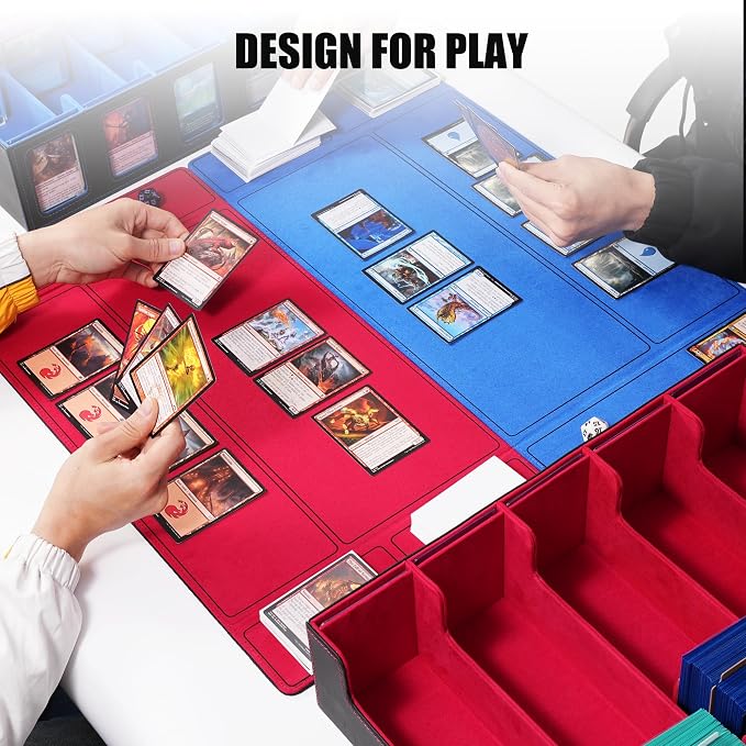 Trading Card Storage Box with Commander Display, 5-Row Deck Case with Removable - Image 6