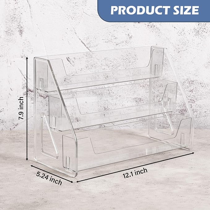 CELSOL Upgraded 3 Tier Acrylic Card Display Stand, Greeting Cards, Sports Cards - Image 2