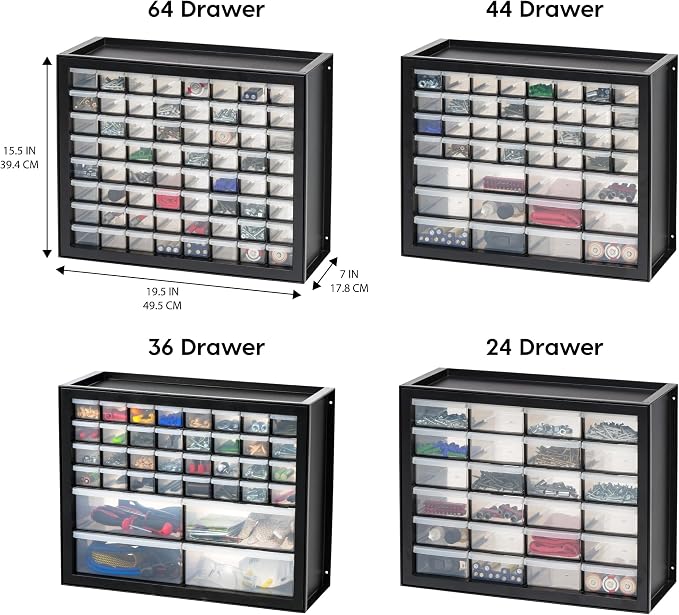 IRIS USA 64-Drawer Screw Organizer, Made in USA, Storage Chest - Image 4