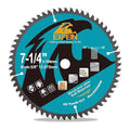 7-1/4 Inch Miter/Table Saw Blade, 60 Teeth ATB TCT Fine Finish Wood Cutting Circular Saw Blade with 4/5 Inch Arbor