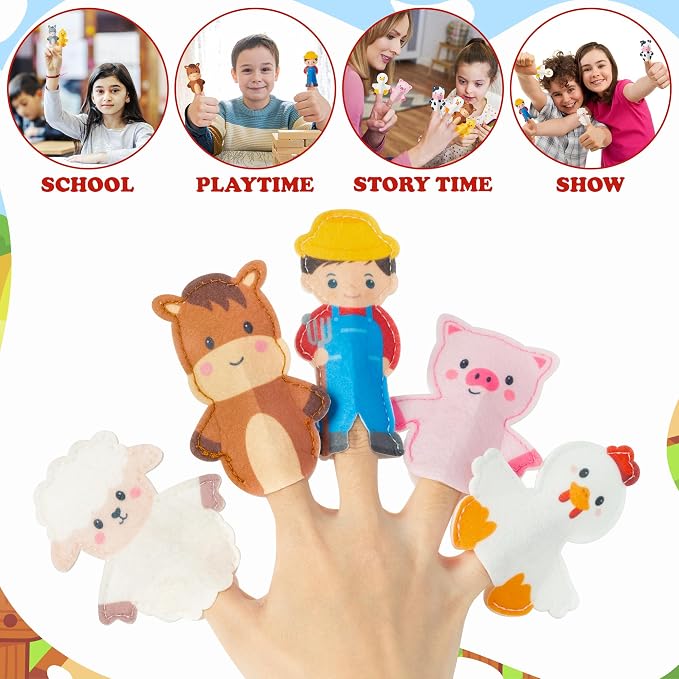 COcnny Farm Animal Finger Puppets - Image 5