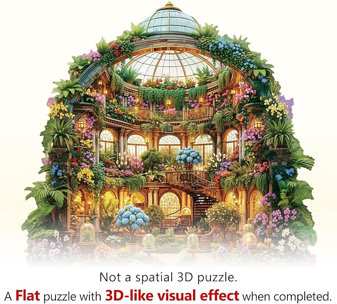 Mystic Garden Hall Puzzles Adults Gifts Wooden 270 Pieces 13.4 * 13.4in - Image 9