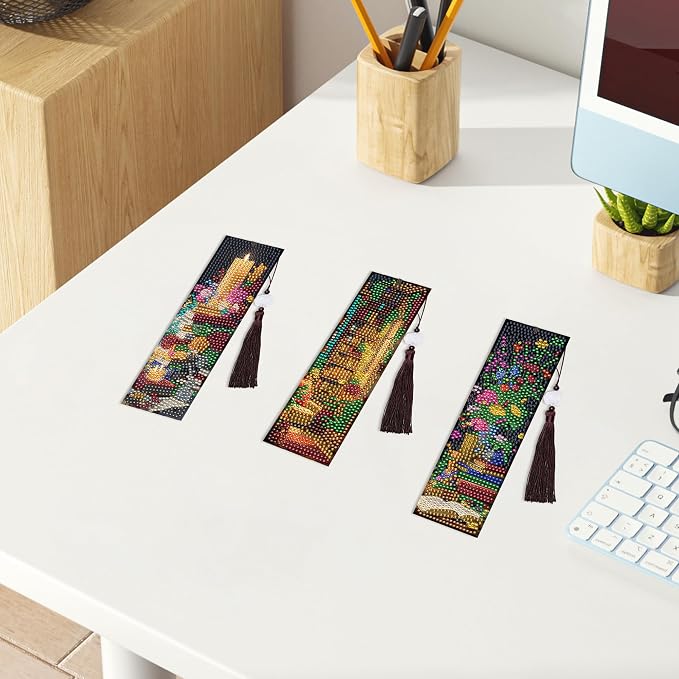 Dark Academia Diamond Art Bookmarks, DIY Crafts Book Marks - Image 6